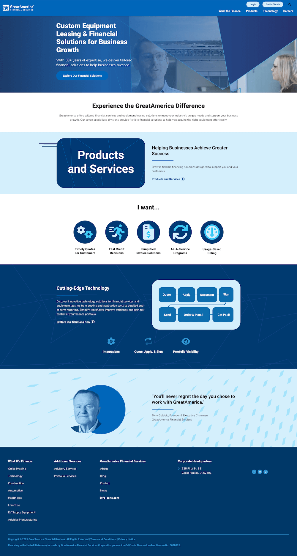 GreatAmerica website after second redesign